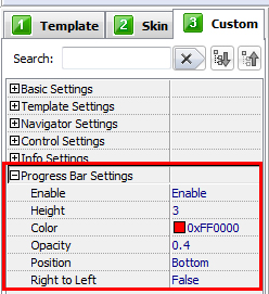 customize WordPress slider progress bar