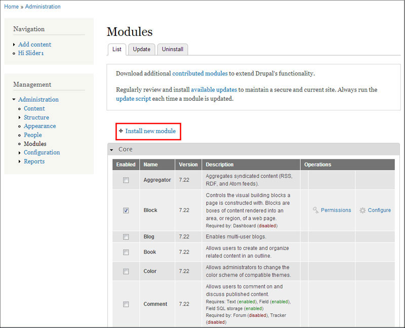 install new drupal module