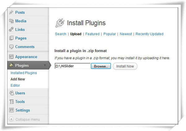 add wordpress plugin