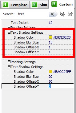 Change Text shadow color