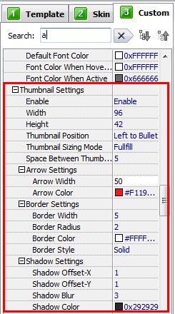 Thumbnails Settings