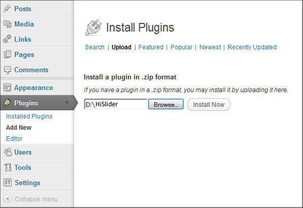 add wordpress plugin