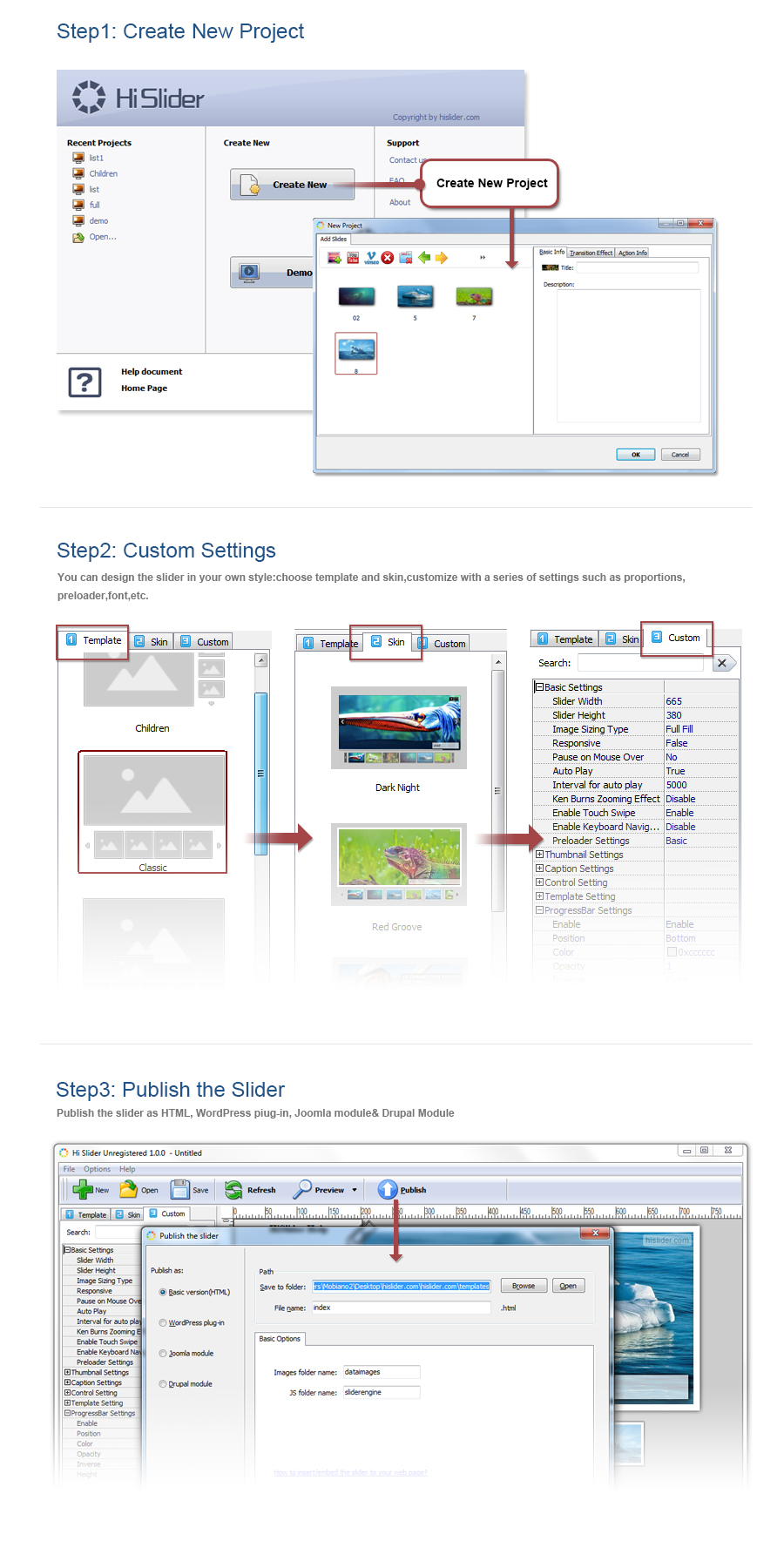 Free jQuery Slide Maker screenshot