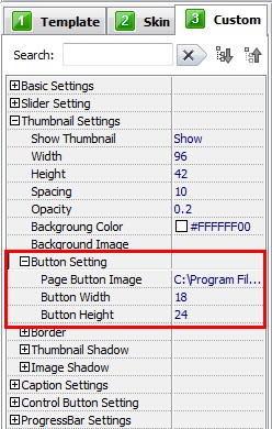 Create slider with buttons