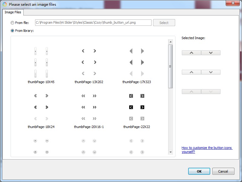 Create slider with buttons