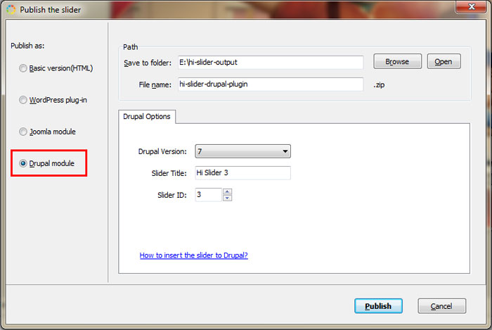 Create slider with buttons