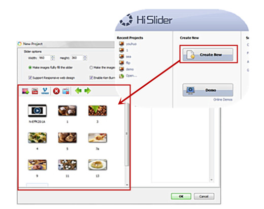 Publish HTML jQuery Slider Creator