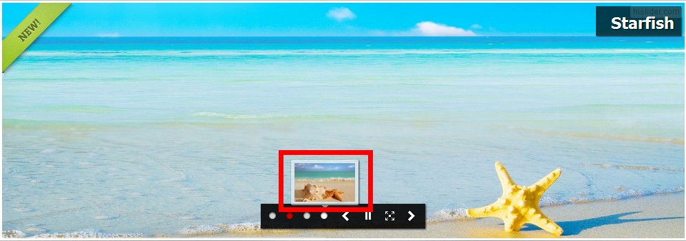 change thumbnail image position and border