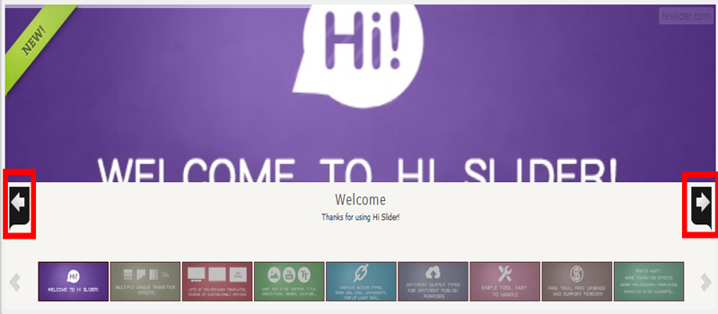 Example of Visible Arrows on WordPress jQuery Slider